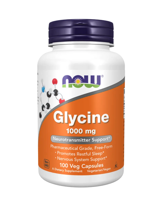 NOW Foods - Glycine, 1000mg - 100 vegan capsules Now Foods