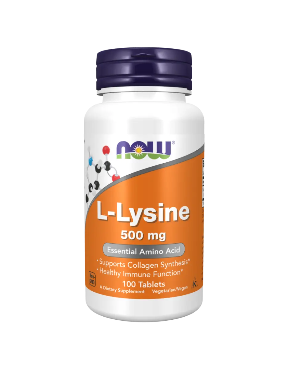 NOW Foods - L-Lysine, 500mg - 100 tablets Now Foods