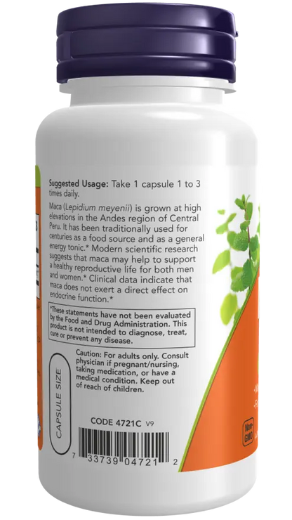 NOW Foods - Maca, 500mg - 100 vegan capsules Now Foods