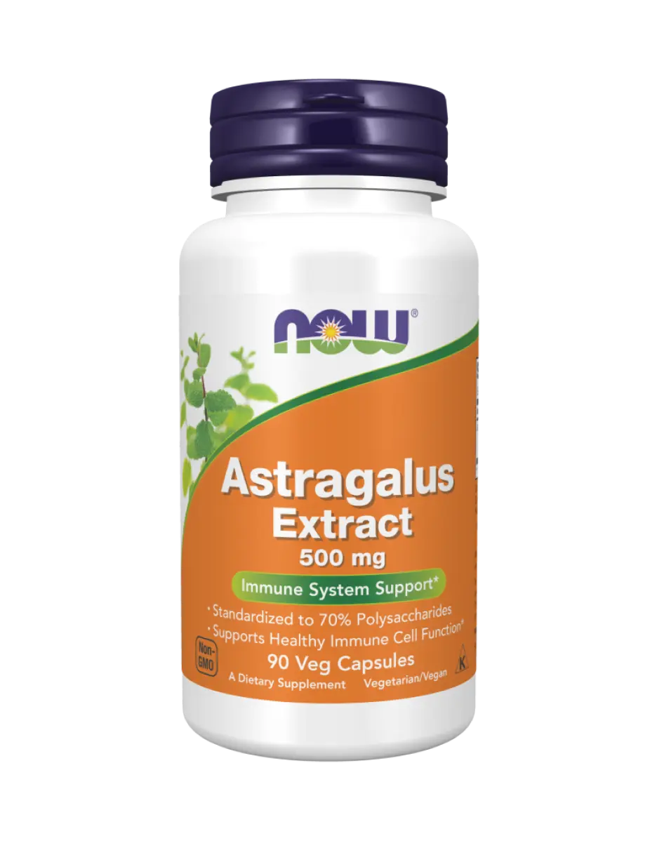 Now Foods - Astragalus Extract, 500mg - 90 vegan capsules Now Foods