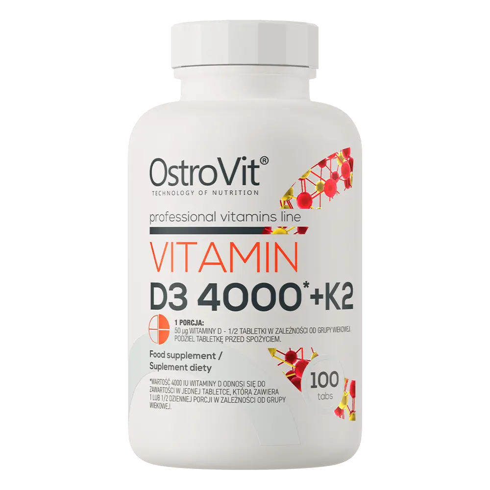 OstroVit Vitamin D3 4000 IU + K2 100 tablets OstroVit