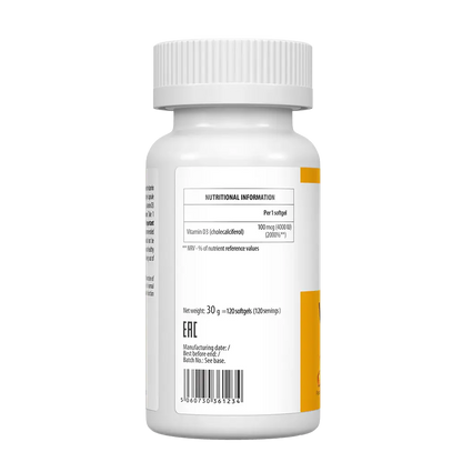 UltraVit Vitamin D3 4000IU 120 softgels UltraVit