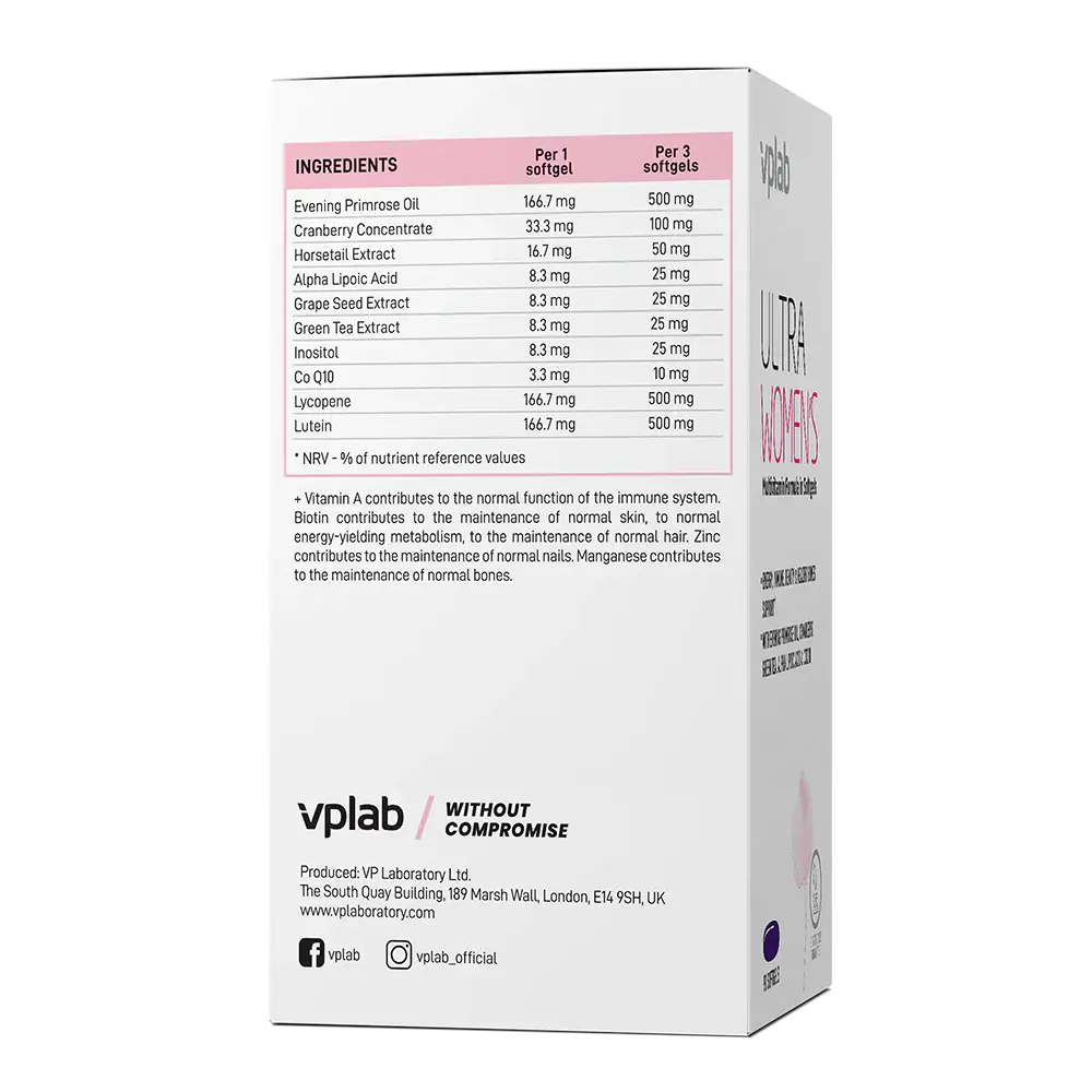 Vplab Ultra Women's Multivitamin 90 softgels Vplab